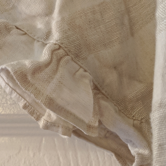 Cream/ivory striped box blouse (M) - Picture 5 of 6